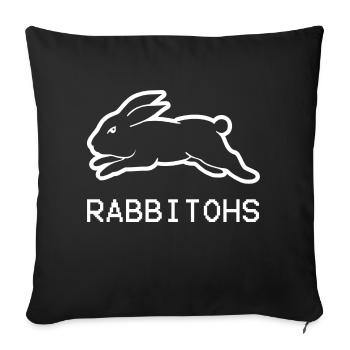 south sydney rabbitohs - Throw Pillow Cover 17.5” x 17.5” - black - Front
