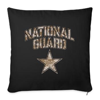 National Guard For Women And Men (Camo) - Throw Pillow Cover 17.5” x 17.5” - black - Front