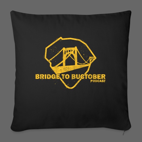 Bridge to Buctober Logo Gold - Throw Pillow Cover 17.5” x 17.5”