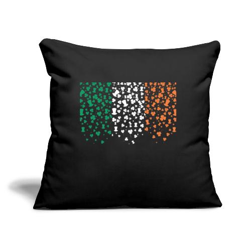 Shamrock Irish Flag - Throw Pillow Cover 17.5” x 17.5”