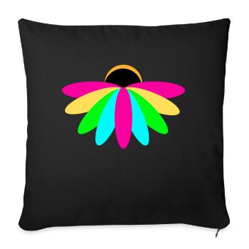 A Burst of Creativity - Throw Pillow Cover 17.5” x 17.5” - black - Front