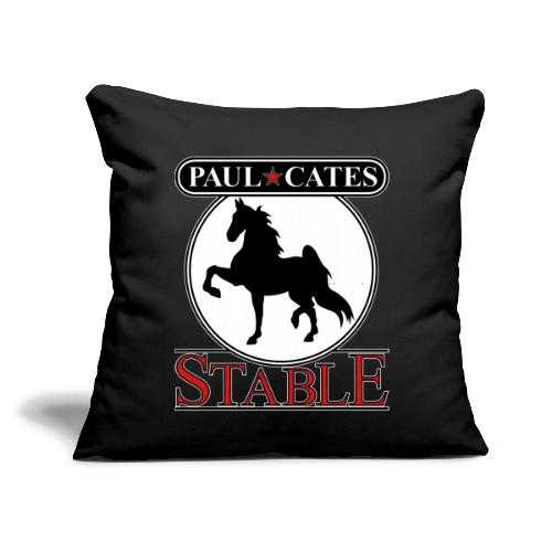 Paul Cates Stable logo dark - Throw Pillow Cover 17.5” x 17.5”