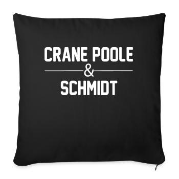 Crane Poole And Schmidt - Throw Pillow Cover 17.5” x 17.5” - black - Front