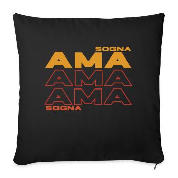 Dream Loves Loves Dreams Dream Of Love - Throw Pillow Cover 17.5” x 17.5” - black - Front