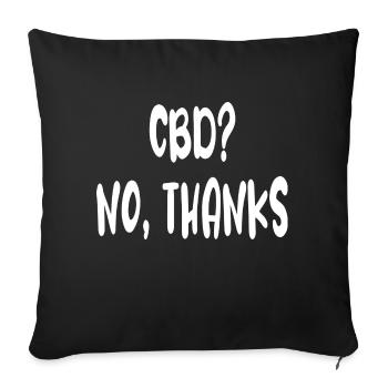 Stoners Green Weed Humor tumblr - Throw Pillow Cover 17.5” x 17.5” - black - Front