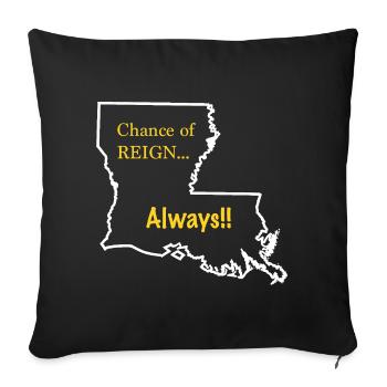 Purple and Gold Geaux Tigers Gameday Gear - Throw Pillow Cover 17.5” x 17.5” - black - Front