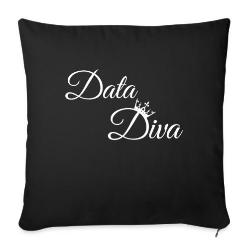 Data Diva (Dark) - Throw Pillow Cover 17.5” x 17.5”
