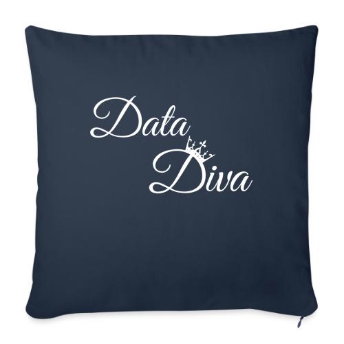 Data Diva (Dark) - Throw Pillow Cover 17.5” x 17.5”