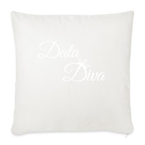 Data Diva (Dark) - Throw Pillow Cover 17.5” x 17.5”