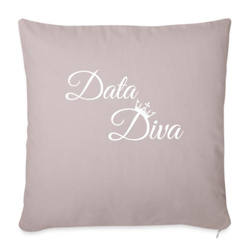 Data Diva (Dark) - Throw Pillow Cover 17.5” x 17.5”