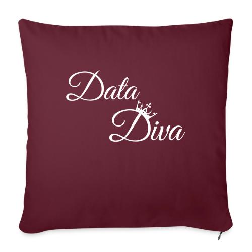 Data Diva (Dark) - Throw Pillow Cover 17.5” x 17.5”