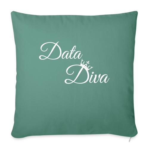 Data Diva (Dark) - Throw Pillow Cover 17.5” x 17.5”