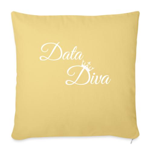 Data Diva (Dark) - Throw Pillow Cover 17.5” x 17.5”