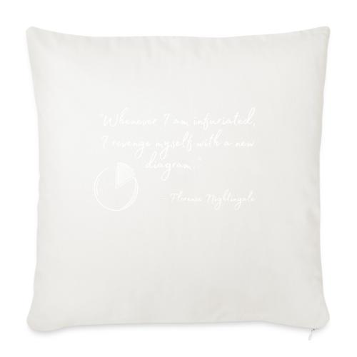 Revenge with a Diagram (Dark) - Throw Pillow Cover 17.5” x 17.5”