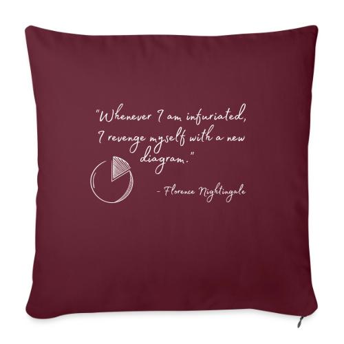 Revenge with a Diagram (Dark) - Throw Pillow Cover 17.5” x 17.5”