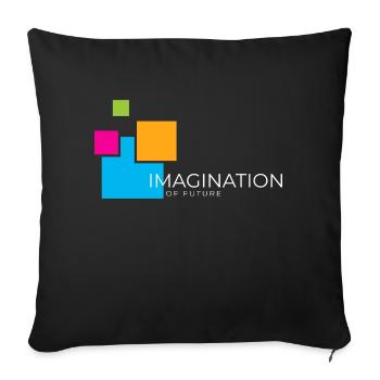 Imagination Symbol - Throw Pillow Cover 17.5” x 17.5” - black - Front