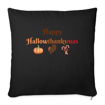 Holiday Celebrations - Throw Pillow Cover 17.5” x 17.5” - black - Front