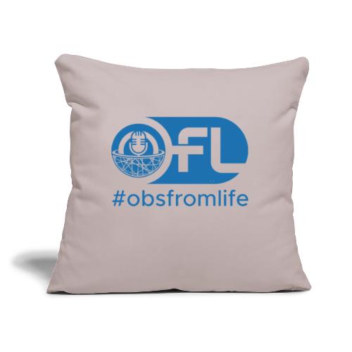 Observations from Life Logo with Hashtag - Throw Pillow Cover 17.5” x 17.5”