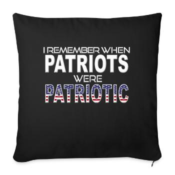 Rappelez-vous quand les patriotes étaient patriotes américains - Housse de coussin décorative - noir - Devant