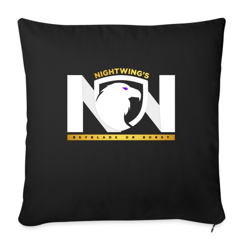 Nightwing All White Logo - Throw Pillow Cover 17.5” x 17.5”