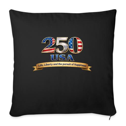 250 USA Liberty Banner - Throw Pillow Cover 17.5” x 17.5”