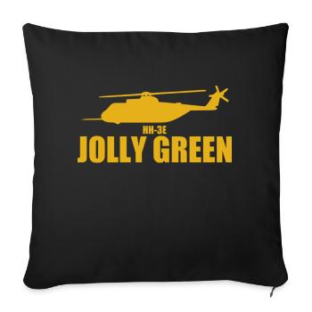HH3E Jolly Green - Throw Pillow Cover 17.5” x 17.5” - black - Front