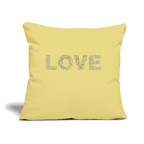 LOVE Peace Merchandise - Throw Pillow Cover 17.5” x 17.5”