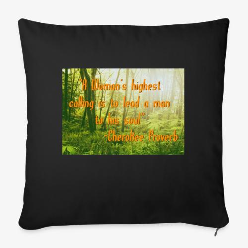 Cherokee Woman - Throw Pillow Cover 17.5” x 17.5”