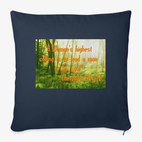 Cherokee Woman - Throw Pillow Cover 17.5” x 17.5”