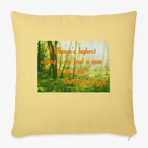 Cherokee Woman - Throw Pillow Cover 17.5” x 17.5”