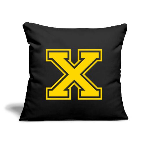 Letter X – Capital Athletic Alphabet Monogram - Throw Pillow Cover 17.5” x 17.5”