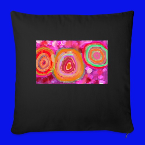 Cross Section Of Wood, by (Mickeys Art And Design) - Throw Pillow Cover 17.5” x 17.5”