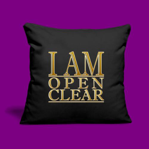 I AM Open Clear Gold - Throw Pillow Cover 17.5” x 17.5”