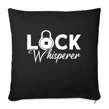 Lock Whisperer Locks Locksmith green - Throw Pillow Cover 17.5” x 17.5” - black - Front
