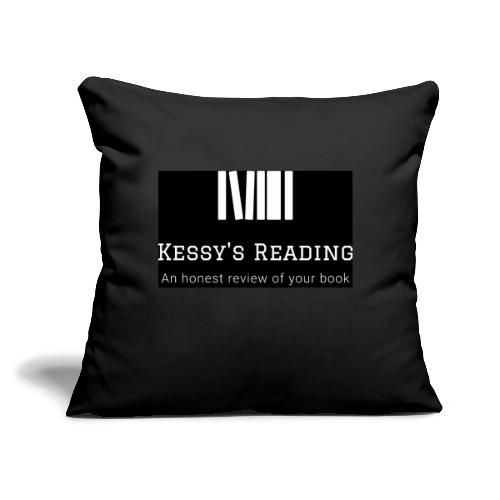 Kessy's reading white on black - Throw Pillow Cover 17.5” x 17.5”