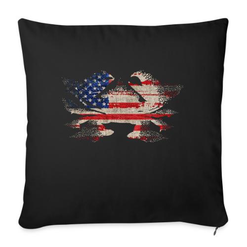 South Carolina Independence Crab, Dark - Throw Pillow Cover 17.5” x 17.5”