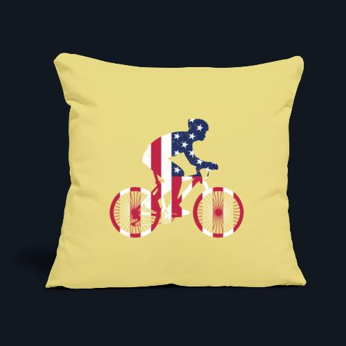 American Cyclist - Throw Pillow Cover 17.5” x 17.5”
