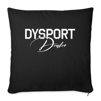 Dysport Dealer green - Throw Pillow Cover 17.5” x 17.5” - black - Front