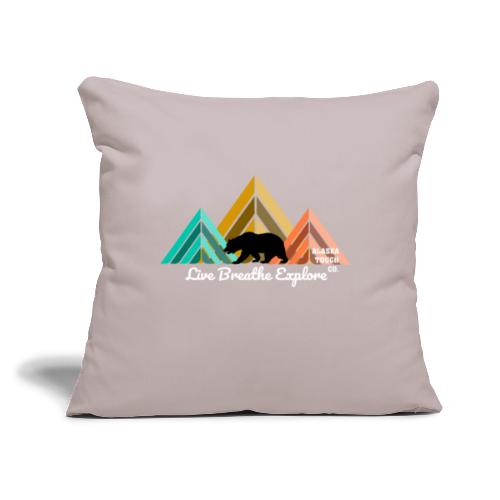 Outdoor Hoodie Explore Design - Throw Pillow Cover 17.5” x 17.5”