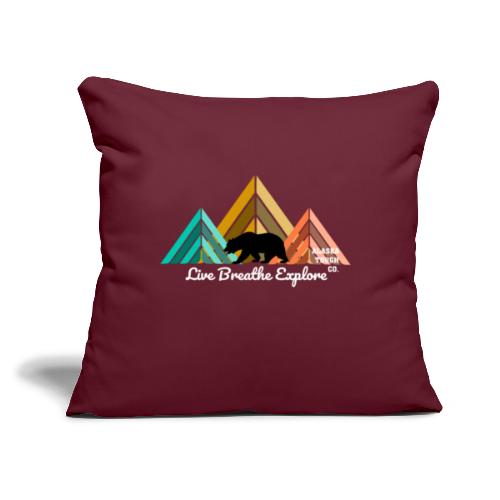 Outdoor Hoodie Explore Design - Throw Pillow Cover 17.5” x 17.5”