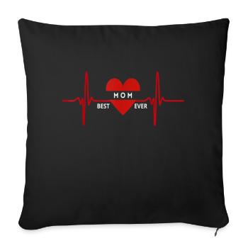 Best Mom Ever Gifts Daughter - Throw Pillow Cover 17.5” x 17.5” - black - Front