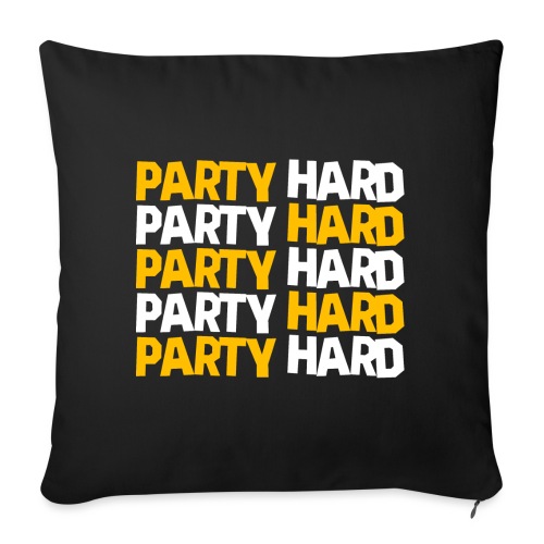 Party Hard - Throw Pillow Cover 17.5” x 17.5”