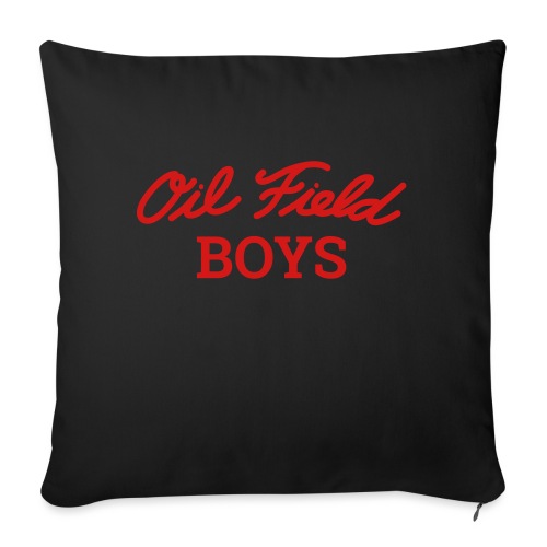 Oil Field Boys Red - Throw Pillow Cover 17.5” x 17.5”