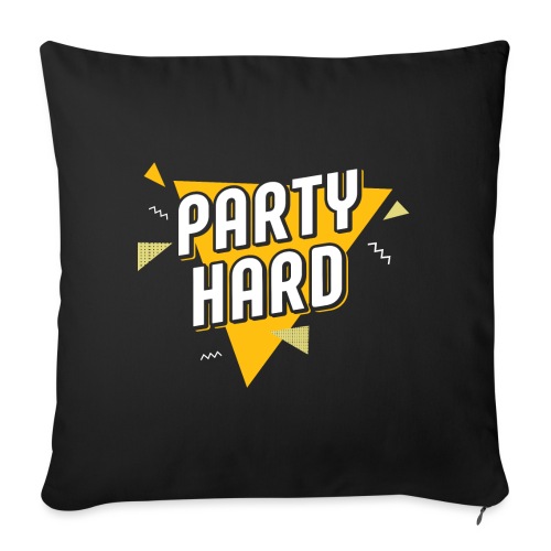 Party Hard 2021 - Throw Pillow Cover 17.5” x 17.5”