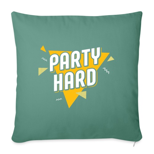 Party Hard 2021 - Throw Pillow Cover 17.5” x 17.5”