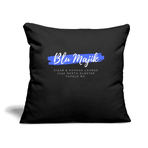 Boss Man BM Design (White/Blue) - Throw Pillow Cover 17.5” x 17.5”