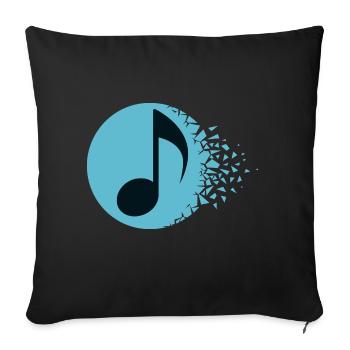 Abstract Sound Burst - Throw Pillow Cover 17.5” x 17.5” - black - Front