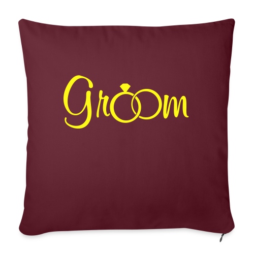 Groom - Weddings - Throw Pillow Cover 17.5” x 17.5”