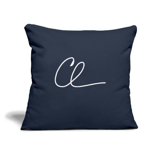 CL Signature (White) - Throw Pillow Cover 17.5” x 17.5”