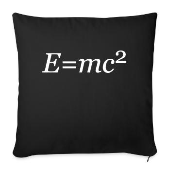 E Mc² Equation And The Most Famous Equation In - Throw Pillow Cover 17.5” x 17.5” - black - Front